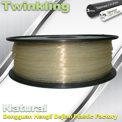 ±0.03 Tolerance Roundness 3d Printing Filament 1.75 3.0mm Transparent Color