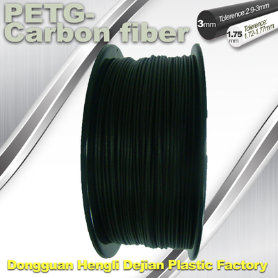 High Strength Filament 3D Printer Filament 1.75mm PETG - Carbon Fiber Black Filament