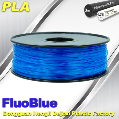 Fluorescent Blue 3D Printer Filament  PLA 1.75mm / 3.00mm 1.0KG / roll For Markerbot