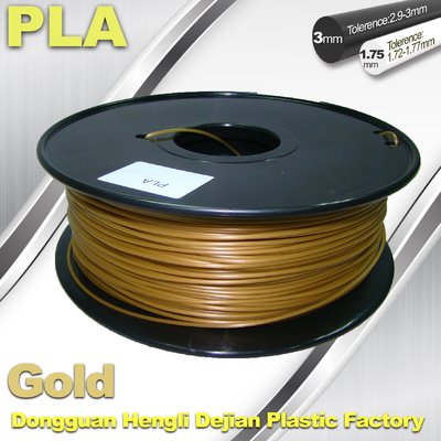 1.75mm /  3.0mm Gold PLA 3d Printer Filament 100% biodegradable