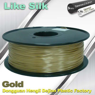 Polymer Composites 3D Printer Filament , 1.75mm / 3.0mm , Gold Colors. Like Silk Filament