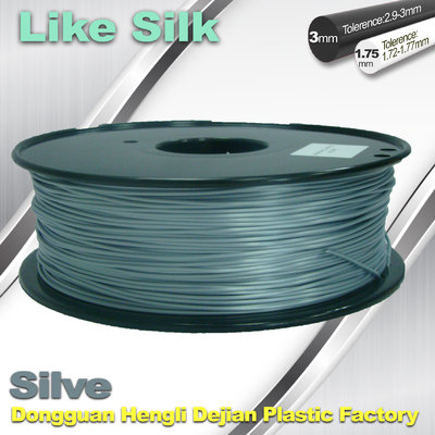 Imitation Silk Filament,Polymer Composites 3D Printer Filament  1.75 / 3.0 mm  Silver Color