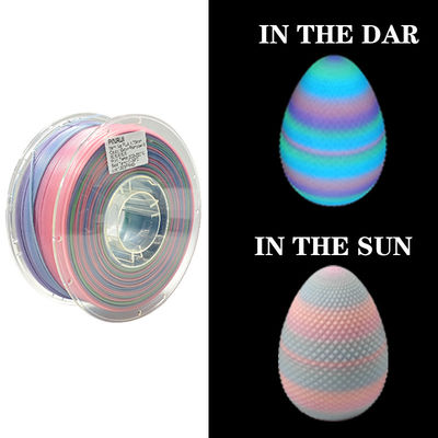 PINRUI Glow Rainbow PLA 1kg 1.75mm  Change Color In The Dark For 3d Printer