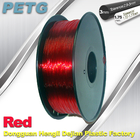 Hight Transparent Red PETG 3D Printer Filament Acid And Alkali Resistance 1.0kg / roll