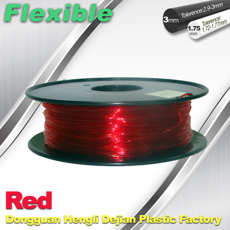 Elastic / Rubber Flexible 3d Printer Filament 1.75mm / 3.0mm 1.3Kg / Roll Filament