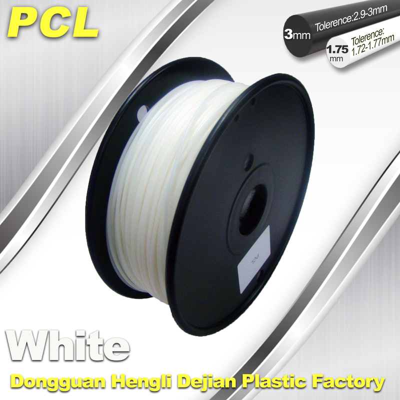 PCL Low Temperature 3D Filament,1.75 /3.0mm ,Widely Used In Food And Medical Fields.
