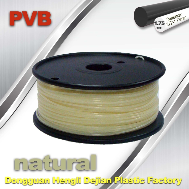 Natural Color 1.75mm PVB 3D Printer Filament 0.5kg Net Weight