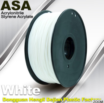 White ASA Filament / Anti Ultraviolet 1.75mm Filament For 3D Printer