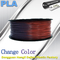 Variable Temperature 3D Printer PLA Color Changing Filament 1.75 / 3.0mm
