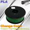 1.75 / 3.0mm 3D Printing PLA Filament , Color Changing Filament  Blue Green to Yellow Green