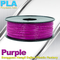 1.75mm 3.0mm Purple PLA 3D Printing Filament 1kg / roll