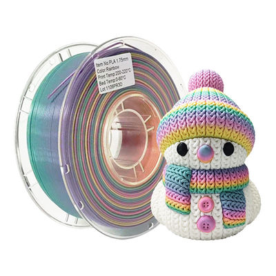 PINRUI 3D Printer Filament PLA Rainbow 1.75mm 1kg Multiple Colors Fit Most FDM Printer