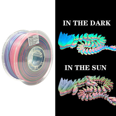 PINRUI Glow Rainbow PLA 1kg 1.75mm  Change Color In The Dark For 3d Printer